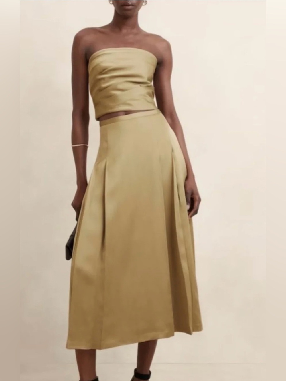 Banana republic satin strapless top